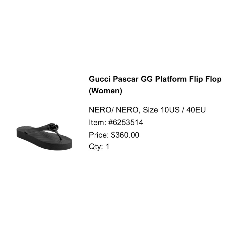 Gucci Platform Flip Flop *Authentic